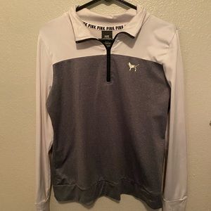 Pink brand quarter zip up sz med athletic material